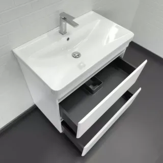 Тумба-умывальник Comforty напольная Валдай-80Н белая матовая с раковиной Comforty 4480