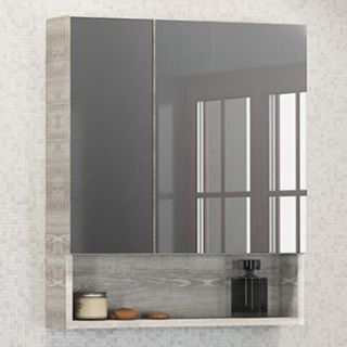 Comforty Зеркало-шкаф "Никосия-60" дуб белый