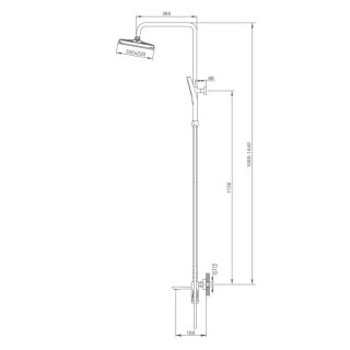 Душевая стойка Splenka S55.24.03 золотой сатин