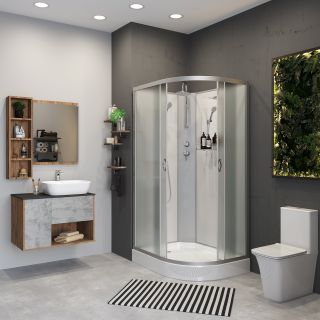 Душевая кабина Niagara NG-3312-14LBKT 120x80см серебро/матовое