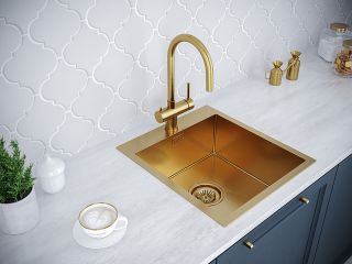 Мойка кухонная Paulmark Neckar PM804551-BG брашированное золото