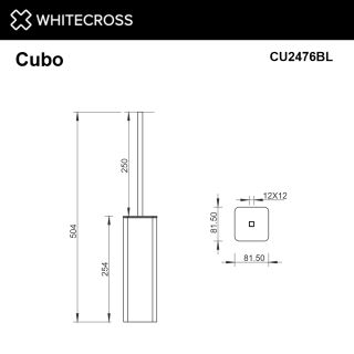 Ёршик напольный WHITECROSS Cubo CU2476GM оружейная сталь