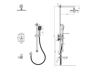 Встроенная душевая система RUSH Thira (TR3635-60White)