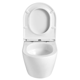 Подвесной унитаз Azario Grado AZ-0046-UQ3 безободковый с быстросъемным сидением микролифт белый