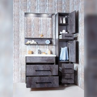 Зеркало с подсветкой Бриклаер Чили 4627125415166 70 см цемент