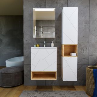 Шкаф навесной Бриклаер Кристалл 4627125416019 35 см белый