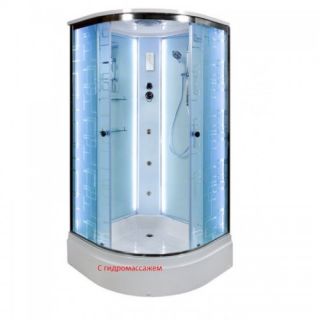 Душевая кабина Deto ЕМ2710 LED с гм. 100х100х220 см