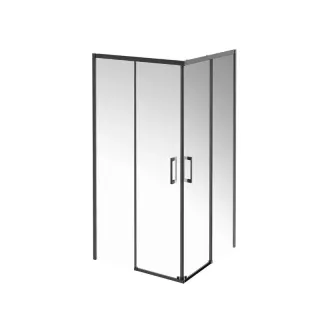 Душевой уголок Kerama Marazzi Vetro VE.100.SSD.BLK.M 100x100 см стекло прозрачное профиль чёрный матовый