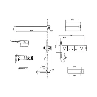 Душевой комплект Boheme Zodiac 132-2-MW белый матовый