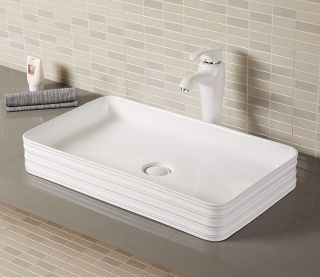 Раковина-чаша CeramaLux W1531-D1408 Белая 65.5 см