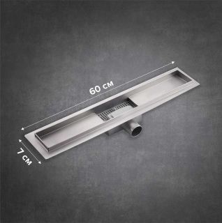 Душевой лоток РМС ТЛ-04-60х7 60см нержавеющая сталь