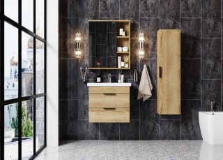 Подвесная тумба под раковину Onika Легран 107048 70см дуб галифакс