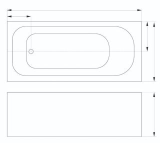 Акриловая ванна Parly Ortiz CT10819 170х70  белая