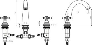 Смеситель для раковины Boheme Medici Presente бронза 317