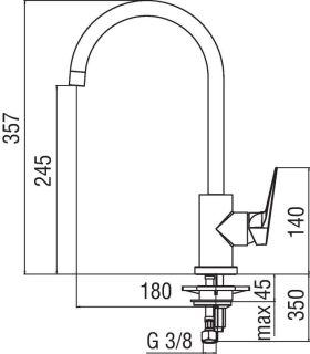 Смеситель Nobili Sky SY97133CR для кухни