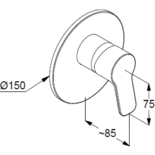 Смеситель для душа Kludi Pure&Easy 377550565 хром