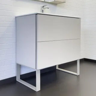 Тумба с раковиной Comforty Бильбао  00-00017176 80 см серый шелк