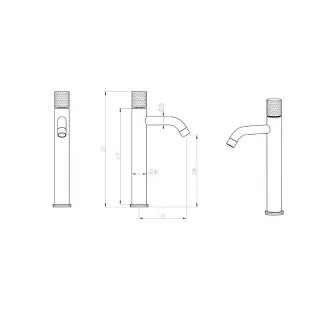 Смеситель для раковины Boheme Stick Linea 122-GG.3 золото