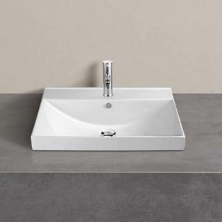 Comforty Тумба-умывальник "Дублин-75" белый глянец с раковиной Comforty 8057