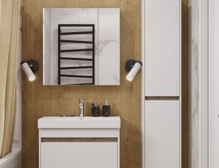 Шкаф Акватон Марти 1A270203MY010 белый/дуб эндгрейн