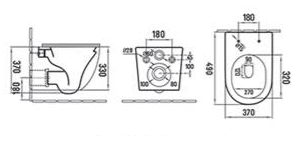 Унитаз CeramaLux 2197MDH подвесной с сиденьем Микролифт