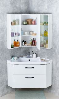 Центральный модуль зеркального шкафа Акватон Кантара дуб полярный 1A205702ANW70