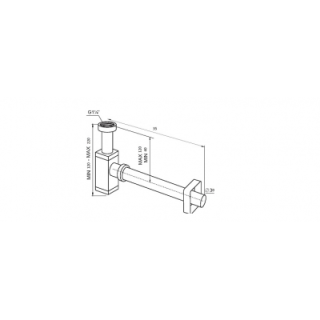 Сифон CeramaLux С-045 для раковины