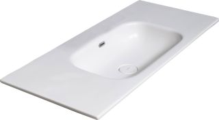 Раковина столешница ARMADI ART моноблок 838-100-WG 100 см глянец