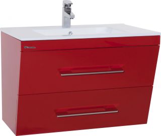 Тумба под раковину Bellezza Берта 90см красный 00000007106