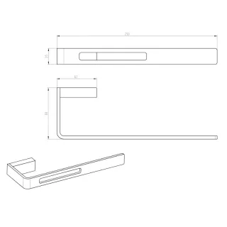 Полотенцедержатель Boheme Q 10945-MG 25 см золото матовое