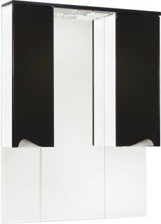 Зеркало-шкаф с подсветкой Bellezza Эйфория 100см черный 00000007202