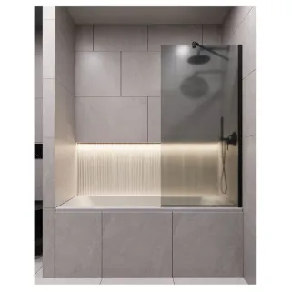 Шторка на ванну Timo T21 90 см чёрный