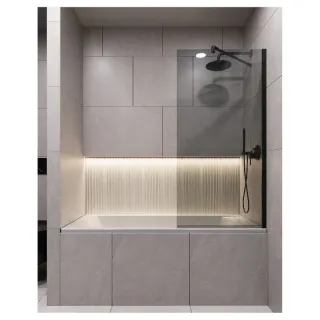 Шторка на ванну Timo T26 90 см чёрный