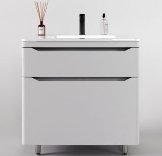 Тумба под раковину Style Line Марелла 80 Люкс Plus СС-00002401 белый матовый