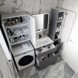 Подвесной шкаф Style Line Марелла мини 60 Люкс Plus СС-00002423 серый матовый