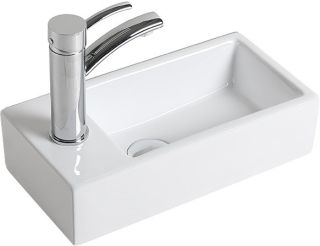 Раковина накладная SantiLine SL-2009R 40см правая белый