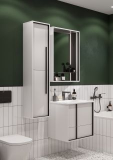 Зеркальный шкаф Акватон Ривьера 60см белый матовый 1A238902RVX20