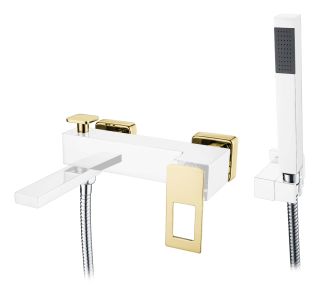 Смеситель для ванны Boheme Q хром/золото 143-CRG