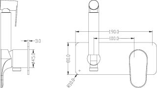 Гигиенический душ Boheme Spectre со смесителем золото 457-G