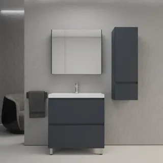 Тумба под раковину напольная Style Line Манхэттен ЛС-00002372 80 см графит