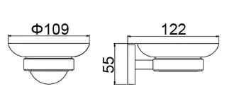 Мыльница Timo Saona 13021/13 никель матовый