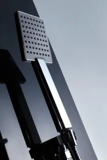 Душевая кабина Orans SR-89101RS 89101RBLH 100x100 см профиль чёрный стекло прозрачное