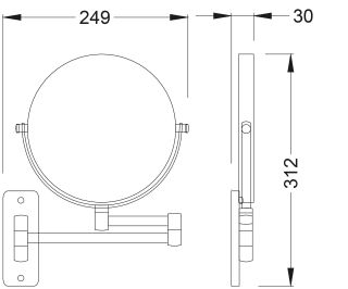 Зеркало Timo Selene золото матовое 17076/17