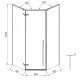 Душевой уголок Timo T71 100x100 см черный