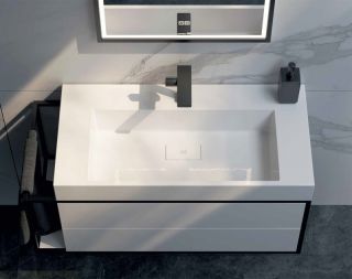 Подвесная тумба под раковину Clarberg Logic LOG0110R 100см белый