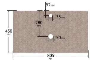Столешница Санта 900147 80 см речной песок