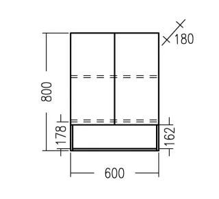Шкаф Санта Мира 700468 над стиральной машиной 60 см разобранный белый