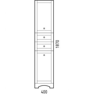 Пенал Corozo Техас корзиной 40см белый SD-00000340