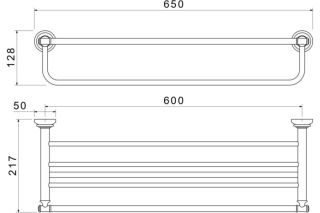 Полка для полотенец Aquatek Классик AQ4515MB черный