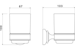 Стакан Aquatek Классик AQ4504CR хром